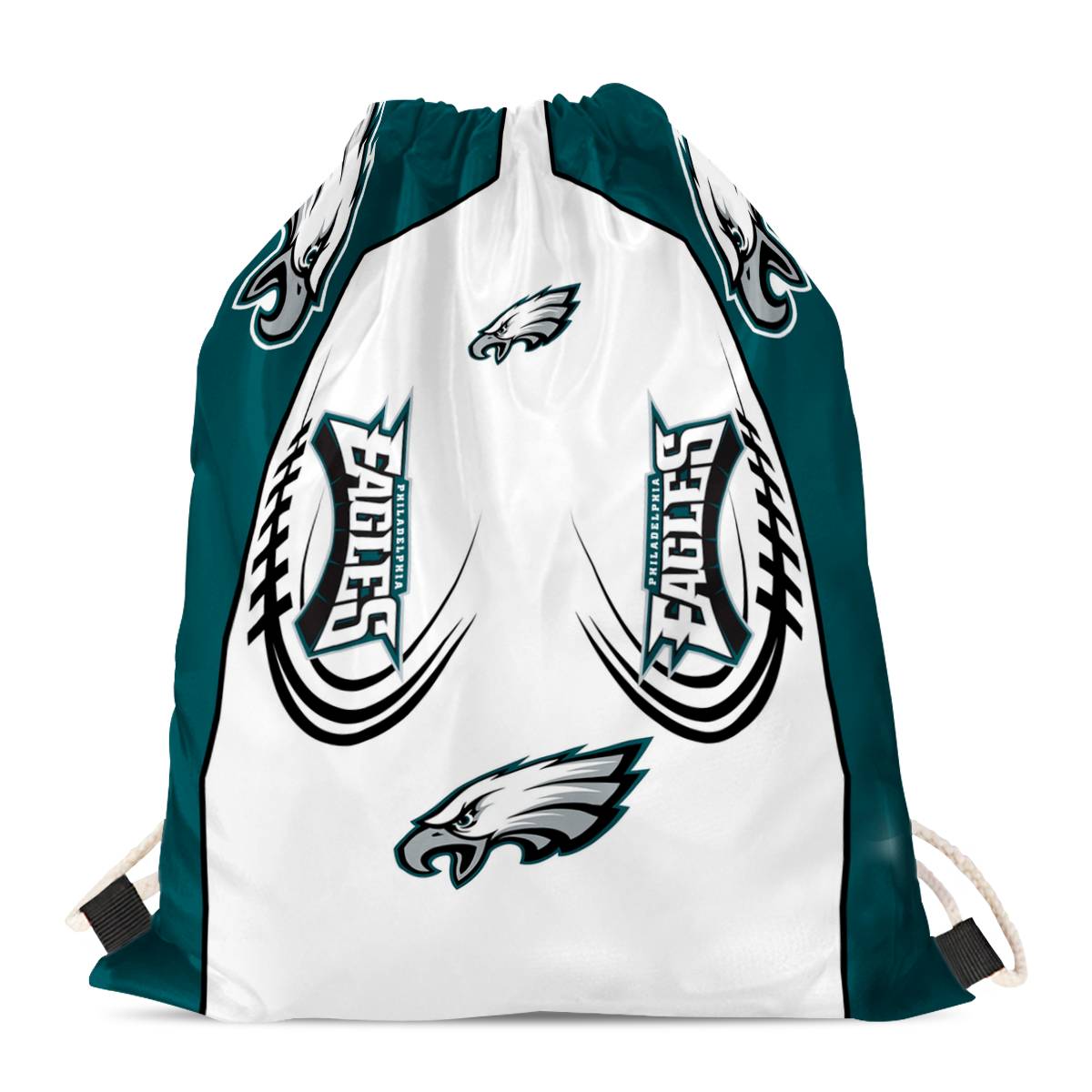 Philadelphia Eagles Drawstring Backpack sack / Gym bag 18" x 14" 001